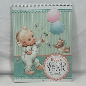 Vintage Baby's Second Year Milestone Calendar With Stickers 80's 90's Current